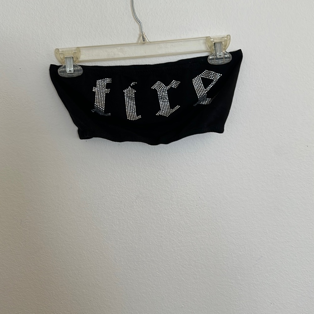 Fire sequin bandeau top